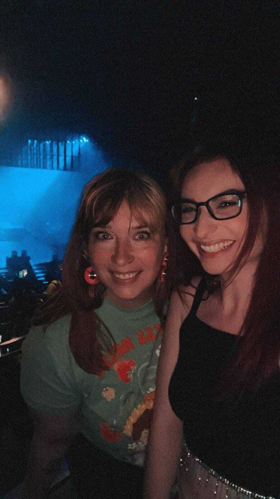 Sarah at a concert with friends